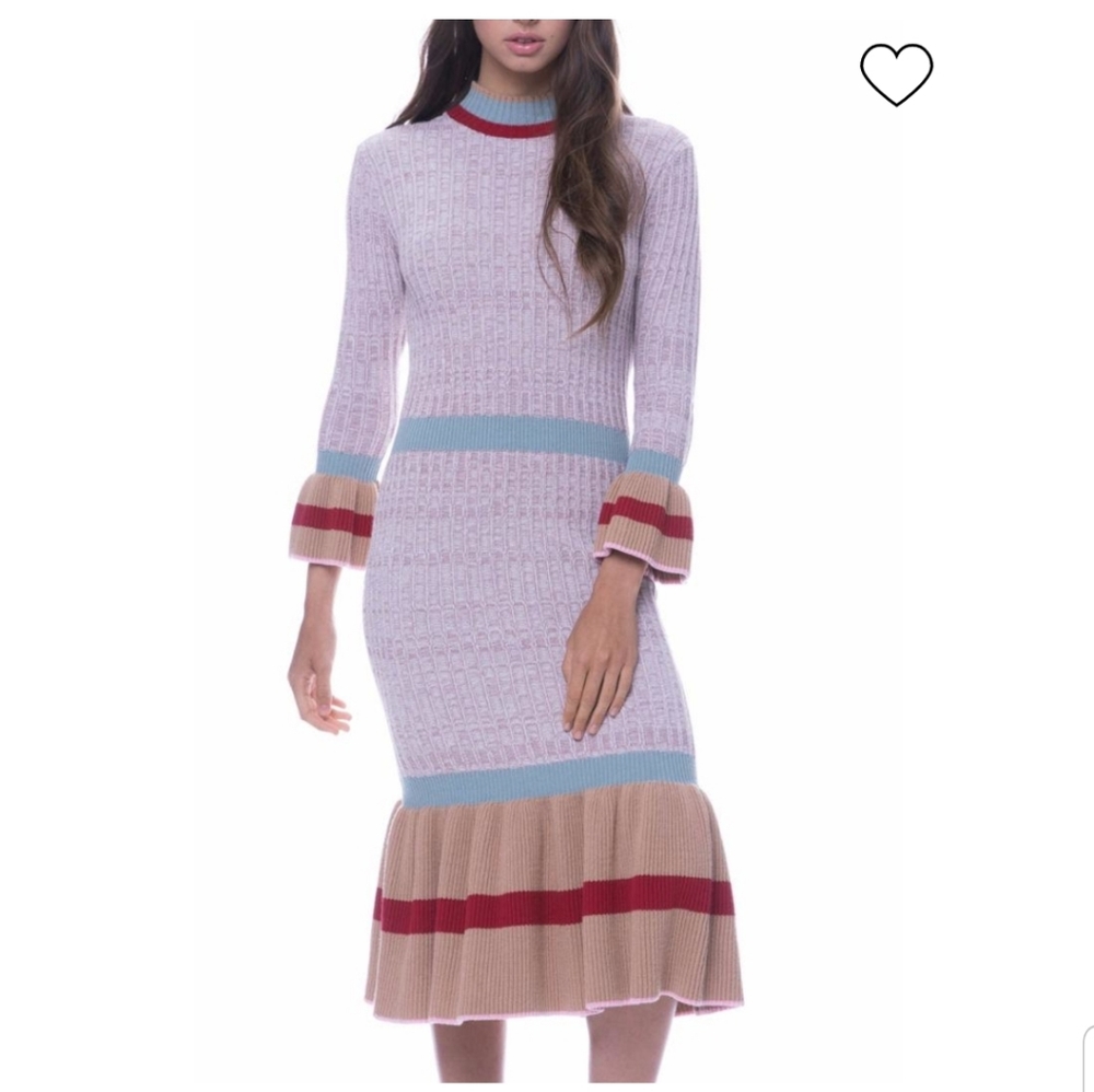 NWT Endless Rose Midi Sweater Dress Dusty Lavender